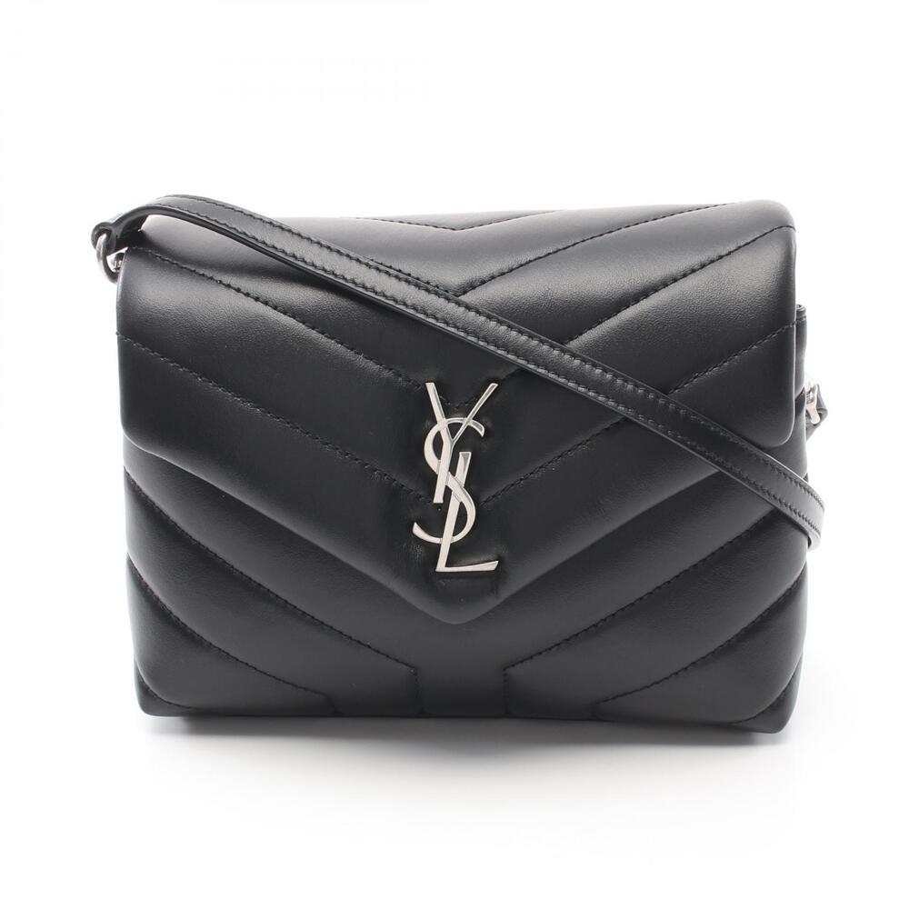Saint Laurent Paris LOULOU TOY Shoulder Bag Leather Black